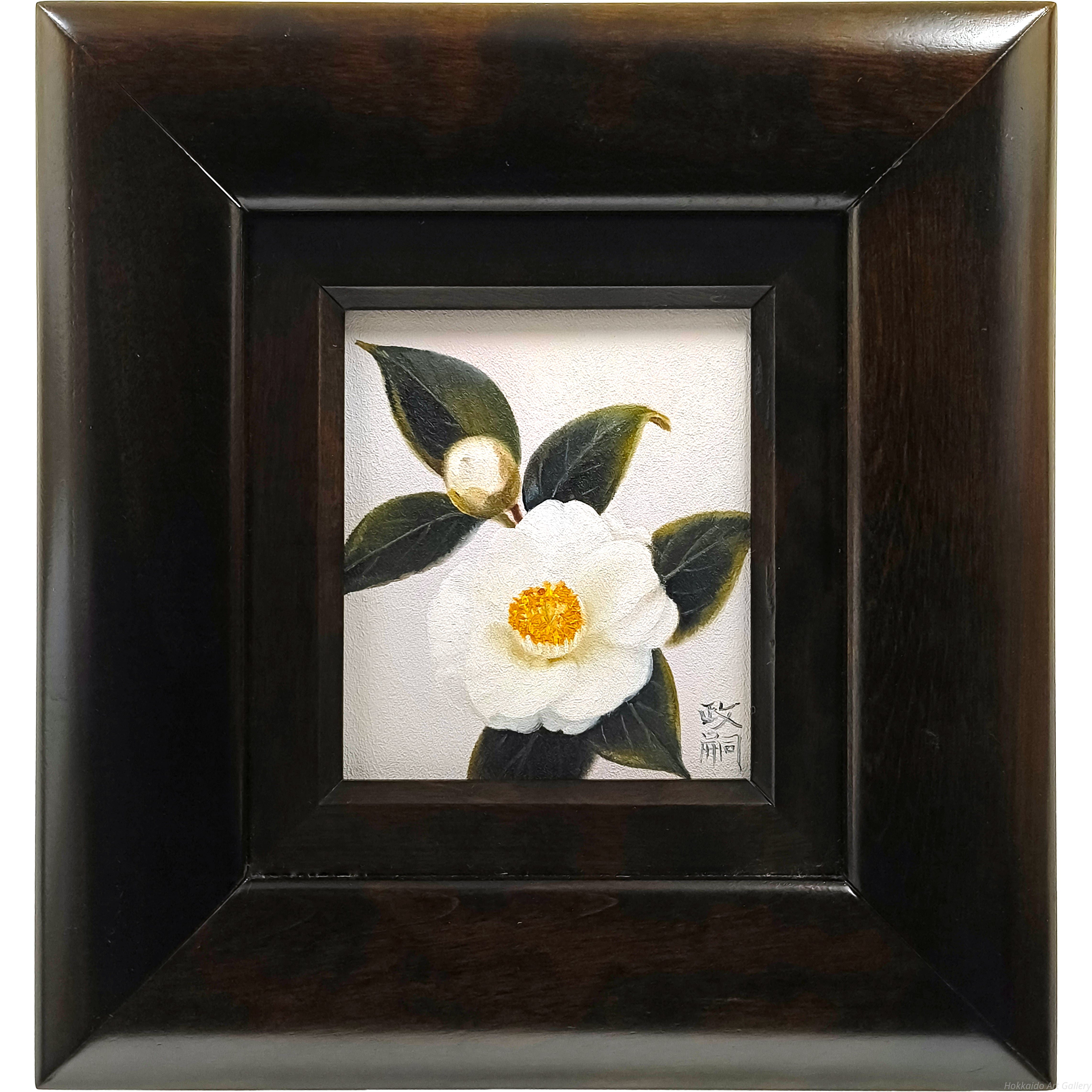 小林政嗣 『白椿』 油彩画 - 北海道画廊