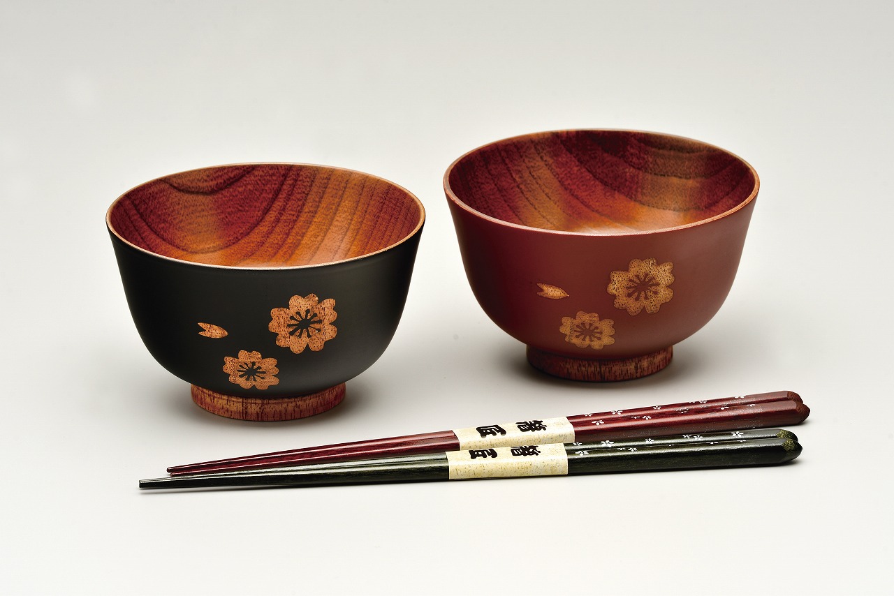 会津絵松竹梅 夫婦椀 | 高橋商店・会津若松本店