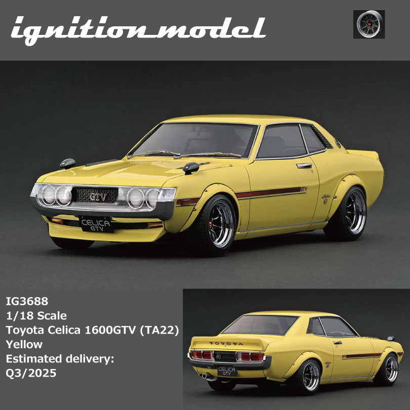 Ignition Model 1:18 Toyota Celica 1600GTV (TA22) Yellow – Horizon