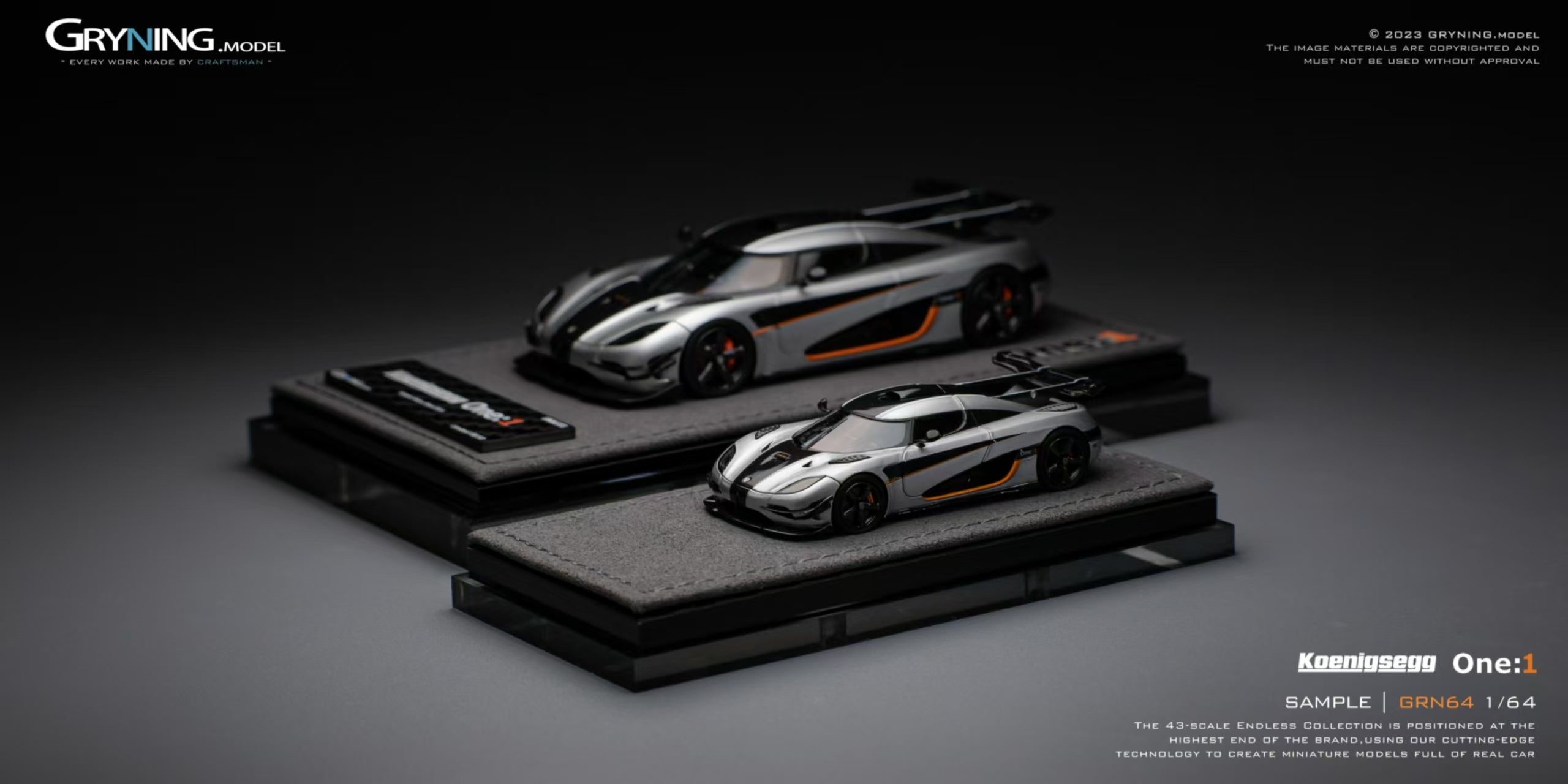 GRYNING Model 1:64 GRN 64 Koenigsegg One:1 (2 Colors) – Horizon