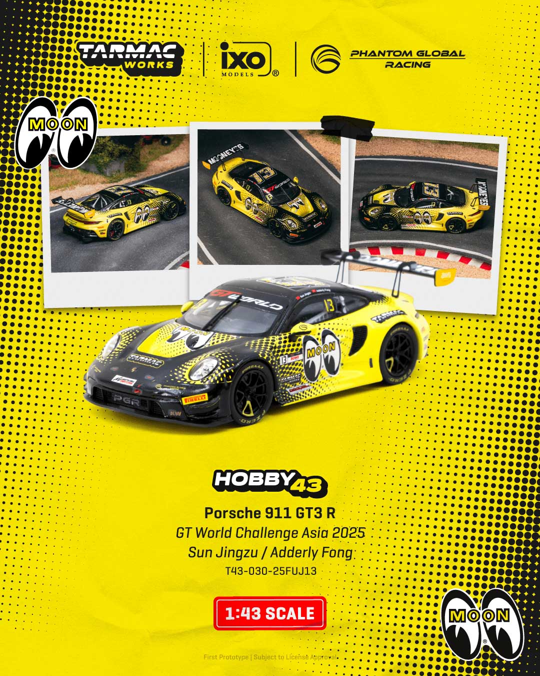 Preorder] Tarmac Works 1:43 Porsche 911 GT3 R GT World Challenge