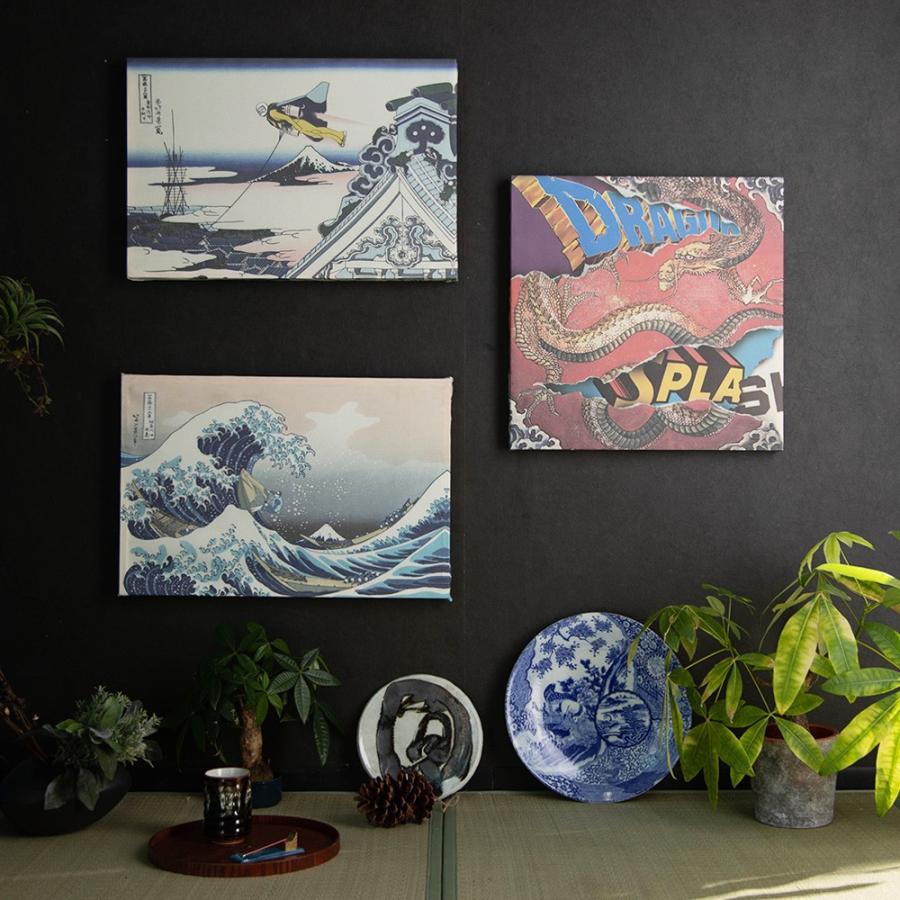 友安製作所 壁に飾る 和オリジナルファブリックパネル 葛飾北斎の絵に