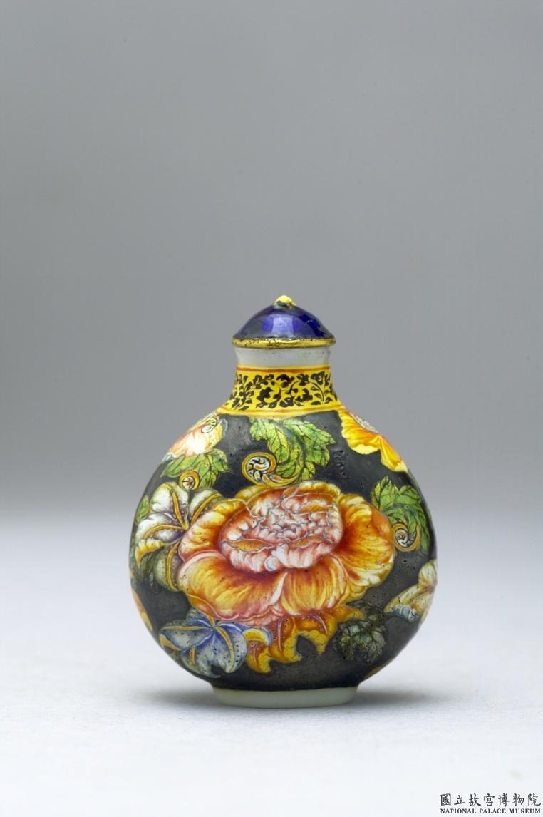 清乾隆玻璃胎琺瑯彩鼻煙壺-數位典藏與學習聯合目錄(1122293)