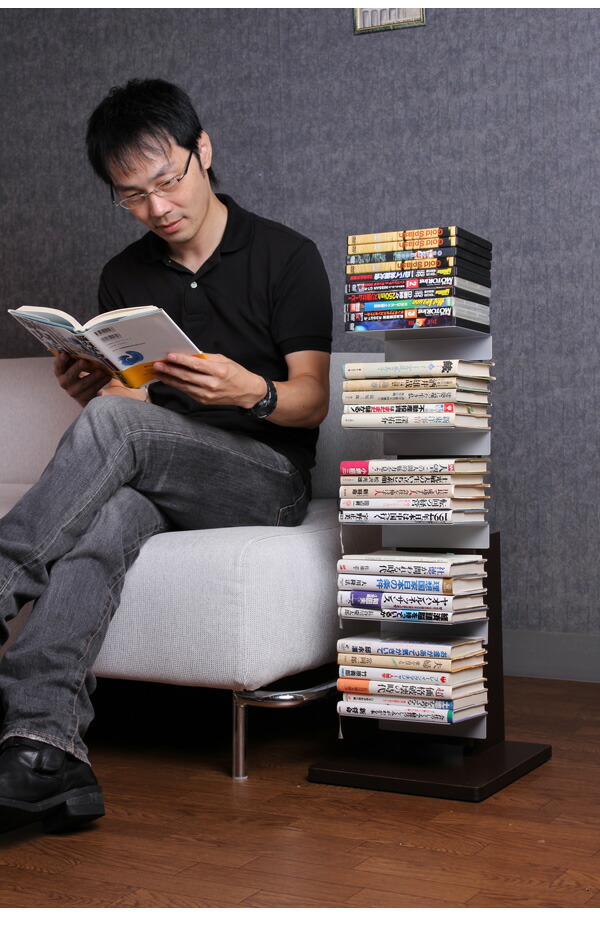 読みかけブックタワー 美しい積ん読本棚 ロータイプ 積ん読 本棚 書棚