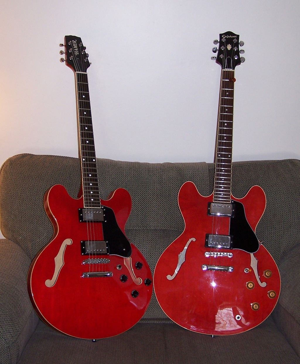 335) Epiphone Dot vs Hamer Echotone vs Washburn HB35 vs Ibanez