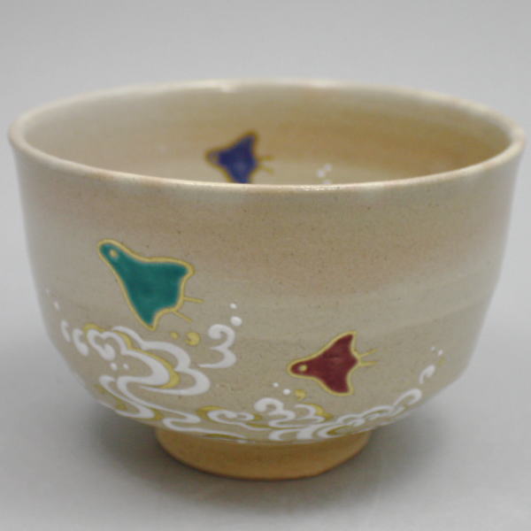 茶器/茶道具 抹茶茶碗】 乾山写し 波千鳥 和田桐山工房（琴浦窯） – 今
