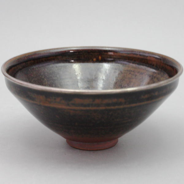 茶器/茶道具 抹茶茶碗】 限定品 天目茶碗 古瀬戸 油滴天目 覆輪付 本銀