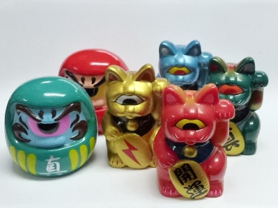 リアルヘッド 「フォーチュンキャットベビー、フォーチュンだるま」新