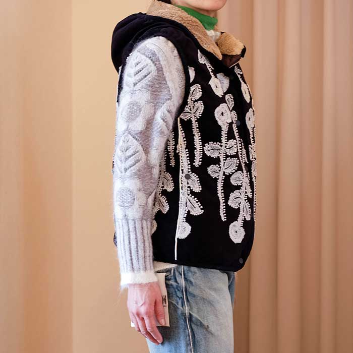 ミナペルホネン frost garden ダウンベストnavy | Lin total fashion