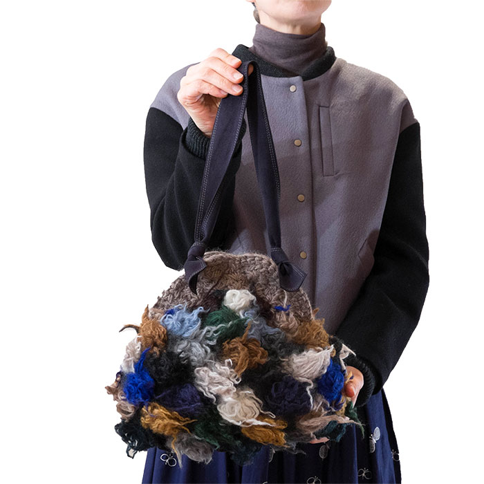 ミナペルホネン×ヒトミシノヤマ pot-au-feu bag/ポトフバッグ #blue