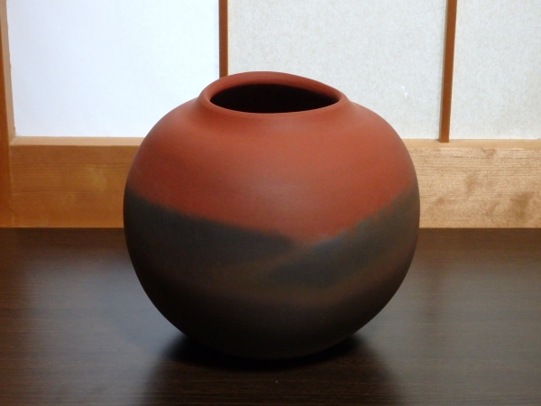 人間国宝 5代 伊東赤水 無名異 壺 | 坂井春明堂