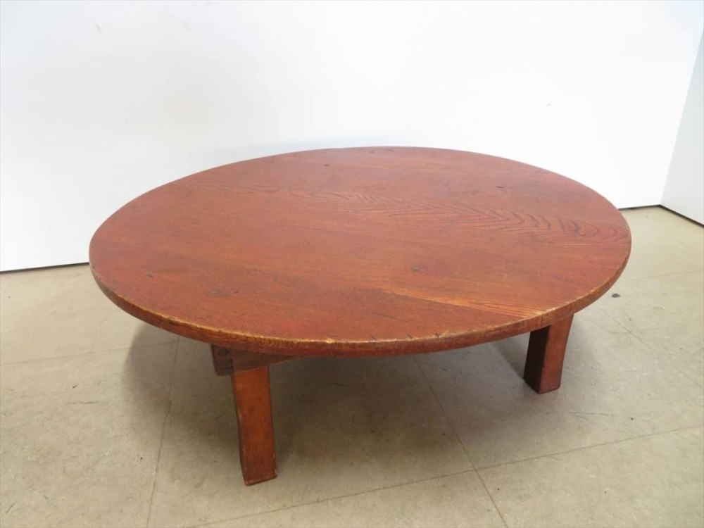 新潟市/三条市/買取本舗ふくろう】 昭和レトロ ちゃぶ台 丸テーブル