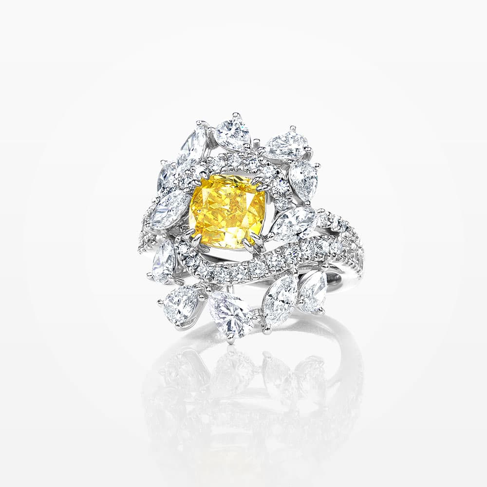 soleive | ファンシー ビビッド イエロー ダイヤモンド リング