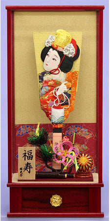 15号ケース入り羽子板飾り 朱子見立て 福寿 – 寿鳳人形の東芸