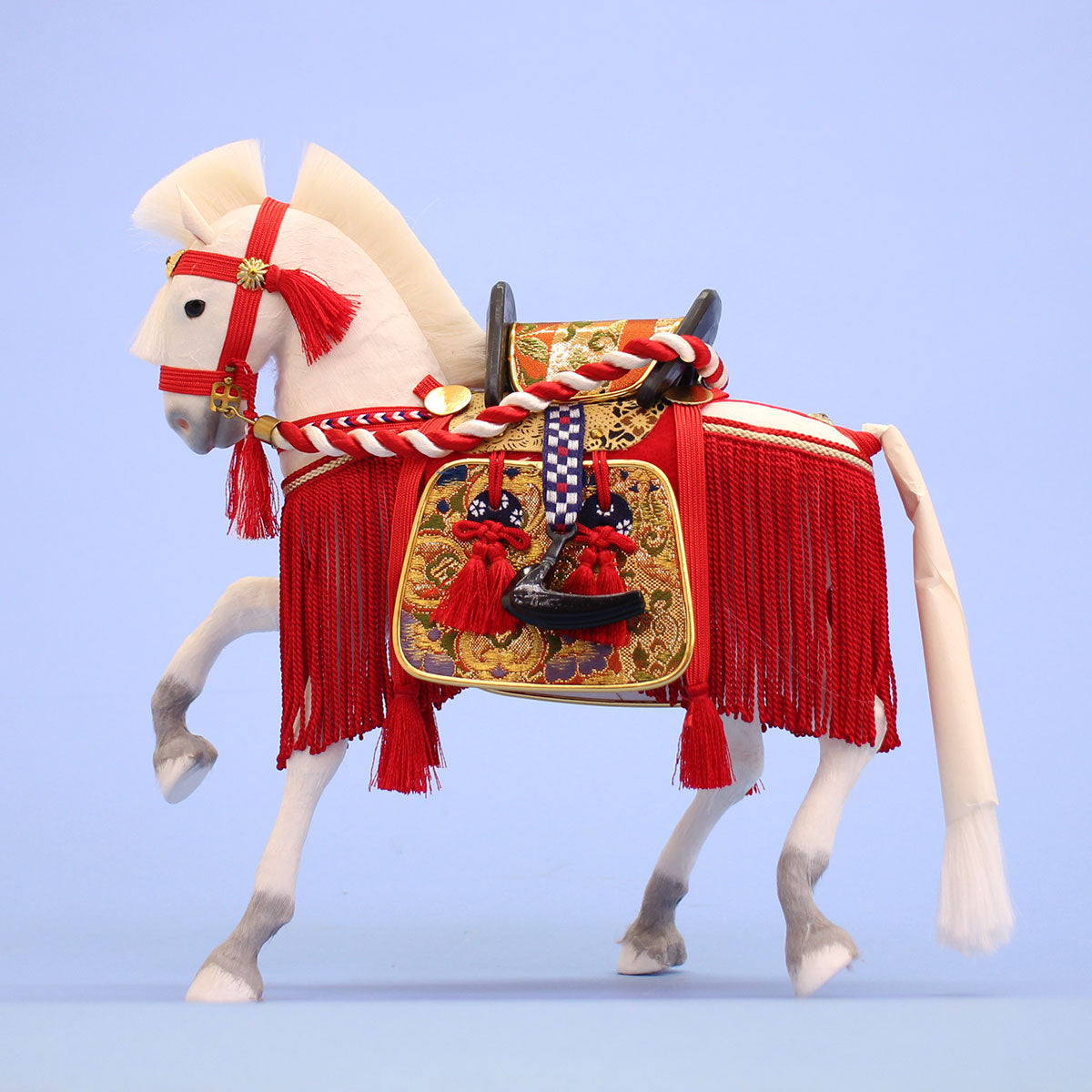 飾り馬 8号奉書馬出し飾り（白馬）｜五月人形｜初節句 – 寿鳳人形の東芸