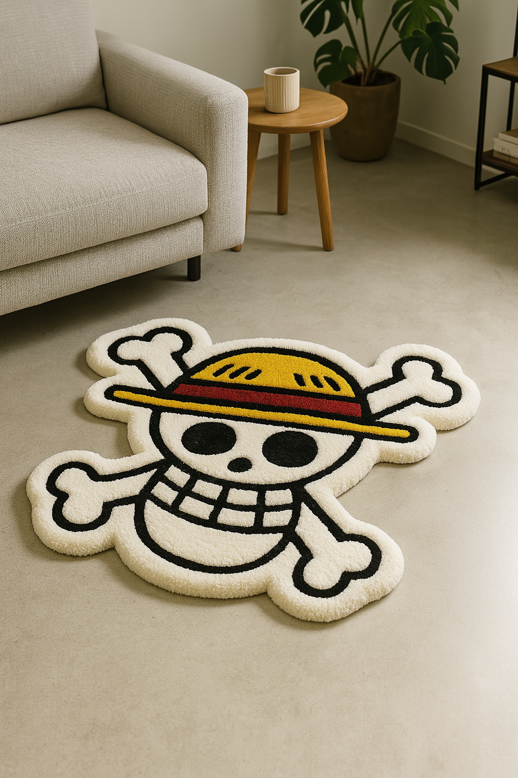 One Piece Luffy Skull Hand-Tufted Rug – Just Rugs