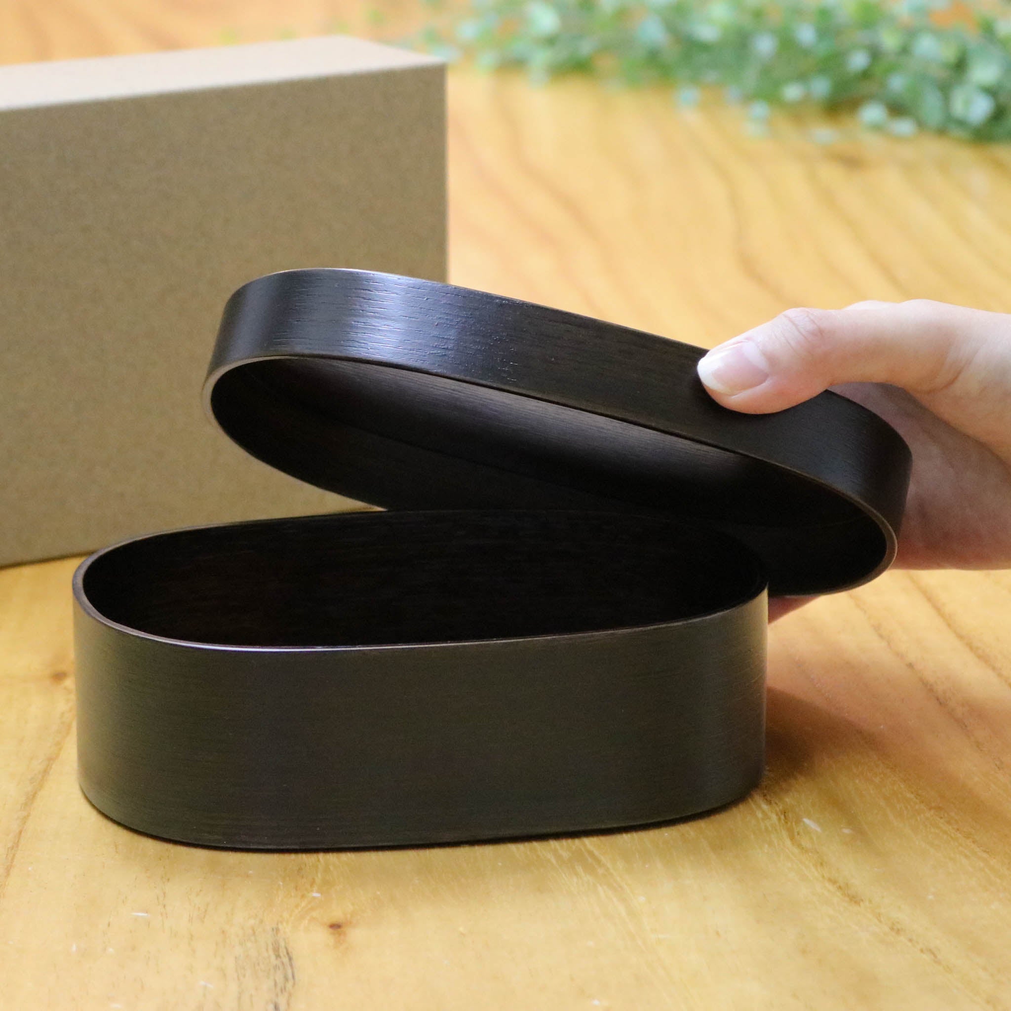 越前漆器 弁当箱 | 直右ヱ門 曲げわっぱ弁当箱 | 中 |