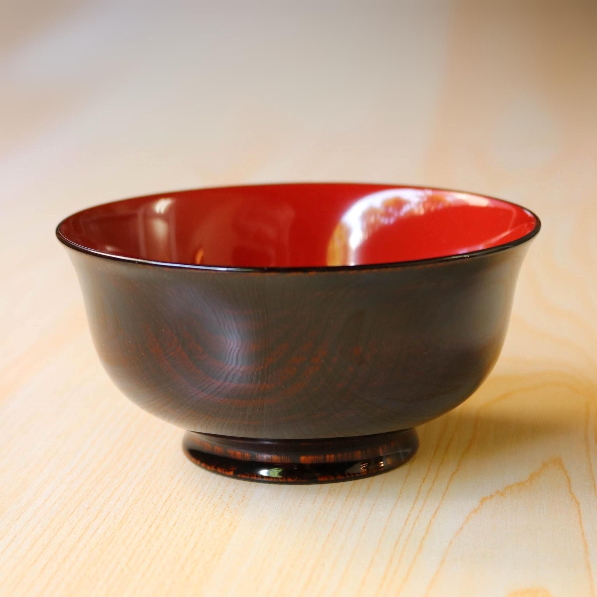 越前漆器 お椀 | 堅牢 羽反椀 | 木地呂内朱 | 土