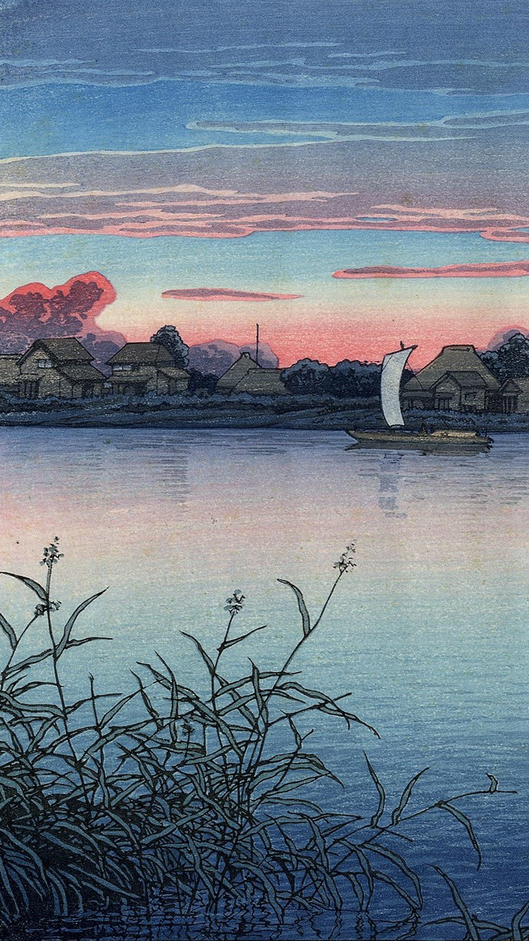 川瀬巴水 / 初秋の浦安 | 壁紙ギャラリー KAGIROHI