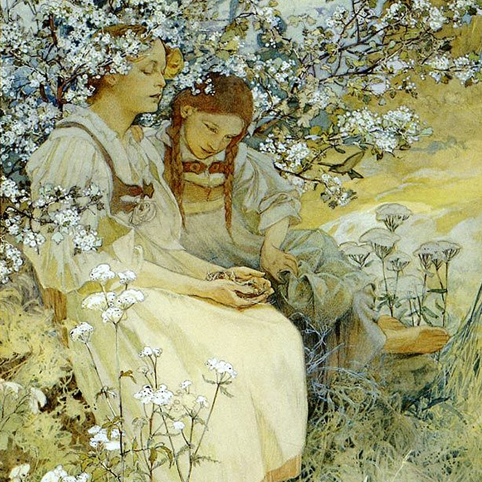 アルフォンス・ミュシャ / Blessed are the pure of heart | 壁紙