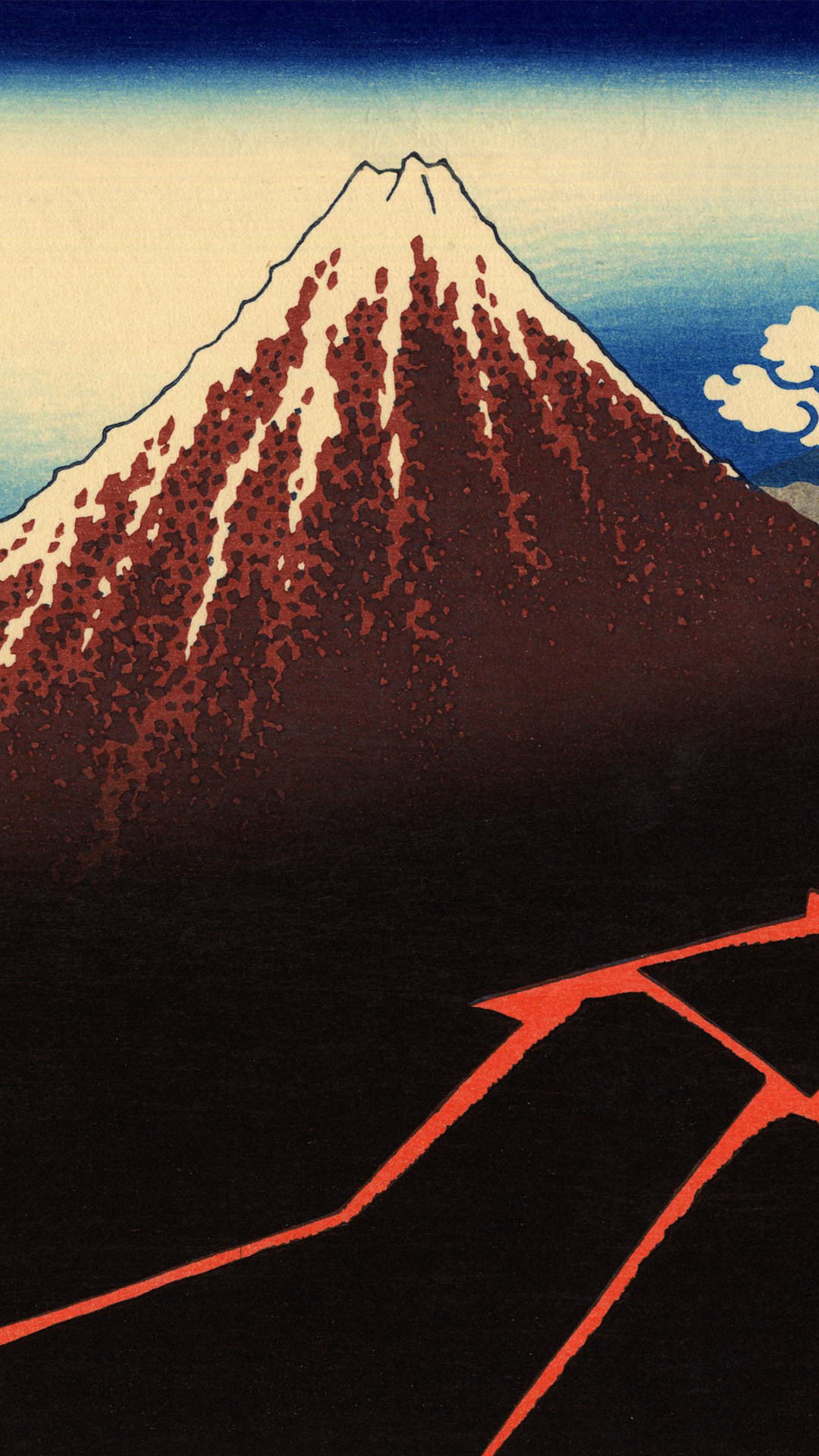 葛飾北斎 / 富嶽三十六景 山下白雨 | 壁紙ギャラリー KAGIROHI