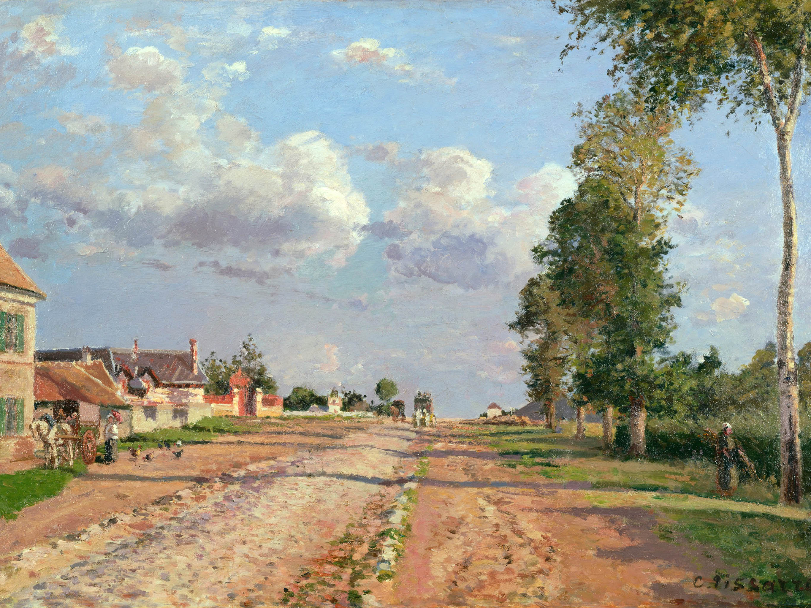 カミーユ・ピサロ / Route de Versailles | 壁紙ギャラリー KAGIROHI