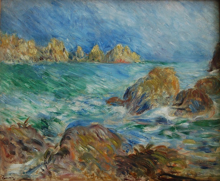 海景、ガーンジー島」（1883年）ピエール＝オーギュスト・ルノワール