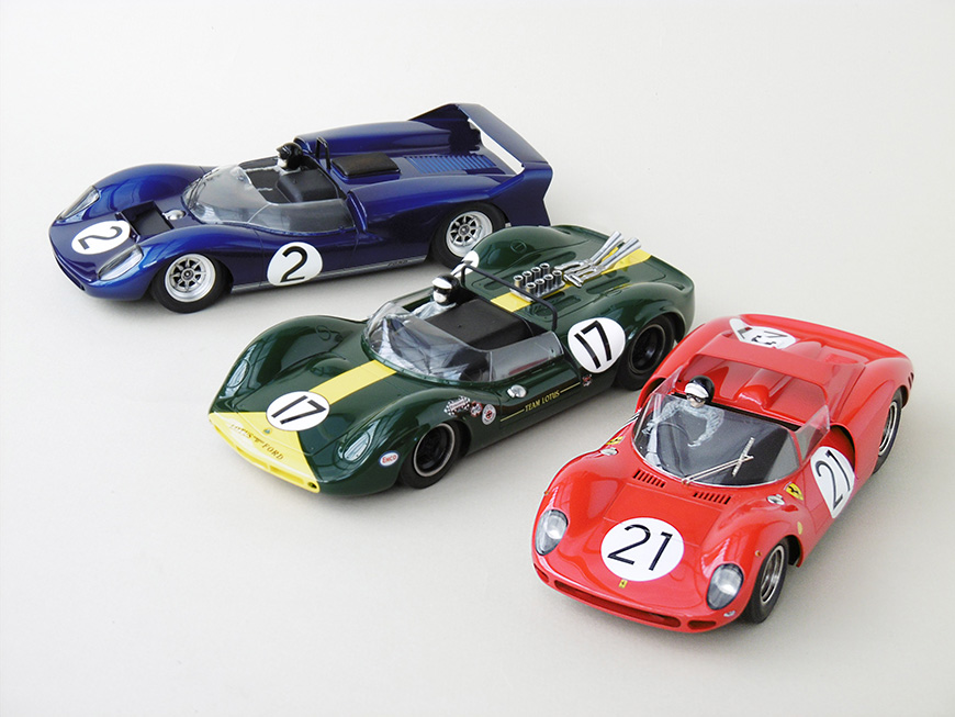 タミヤスロットカー 1/24 ロータス40 フェラーリ330P2 キングコブラ 完成