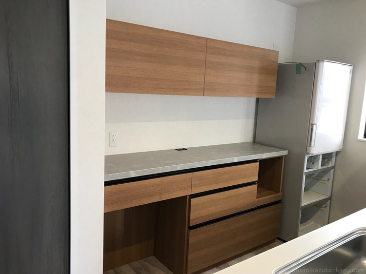 キッチンカップボード上下】大阪府堺市Y様邸｜オーダー食器棚納品