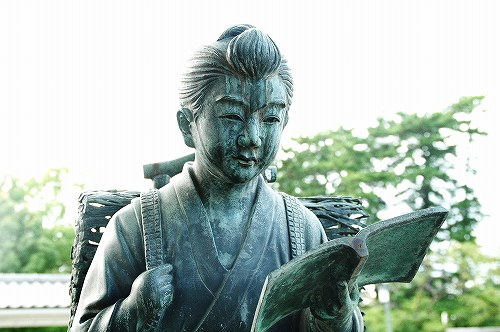 時代物 二宮金次郎像 金属製 大型48cm 二宮尊徳 置物 古美術品 骨董品