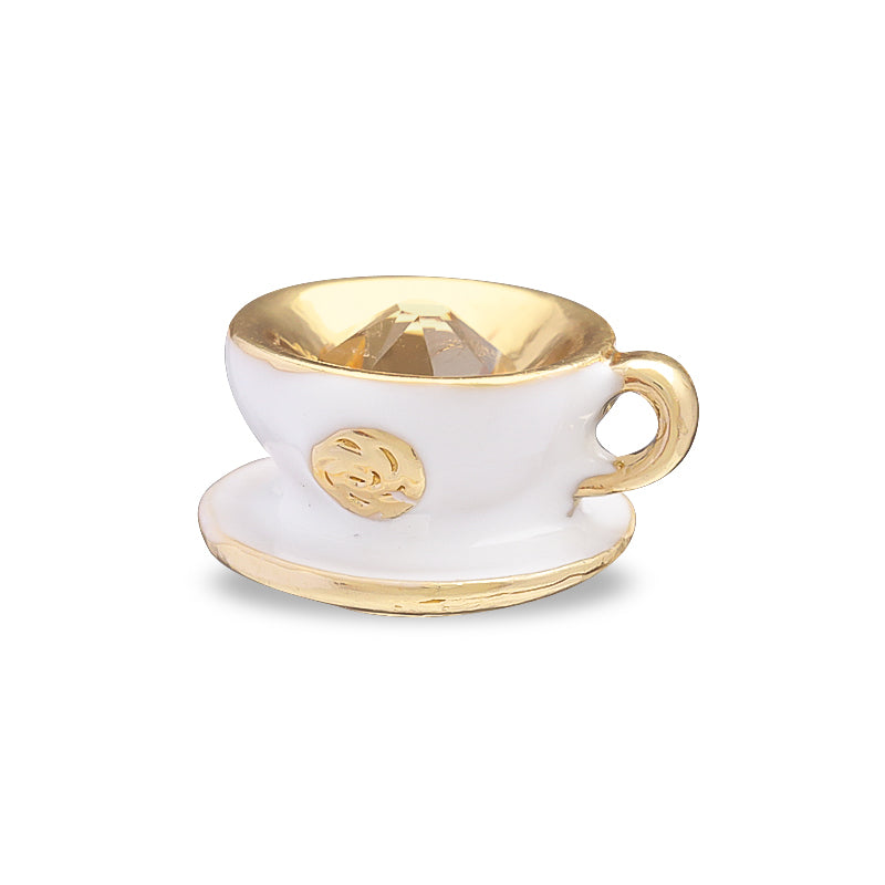 チャーム ティーカップ 1カン Lt.コロラドトパーズ・ホワイト/G – 貴和