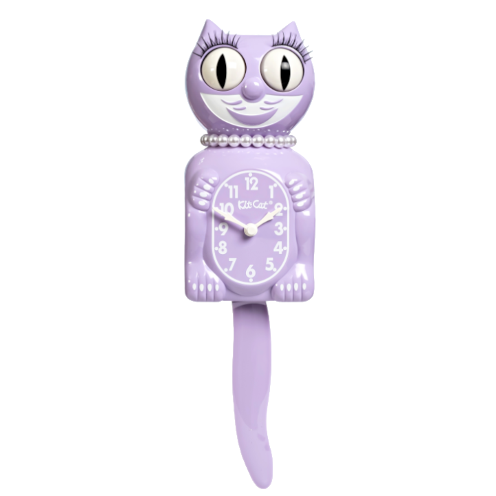 Pastel Lilac Lady Kit-Cat Klock | Delicate 15.5