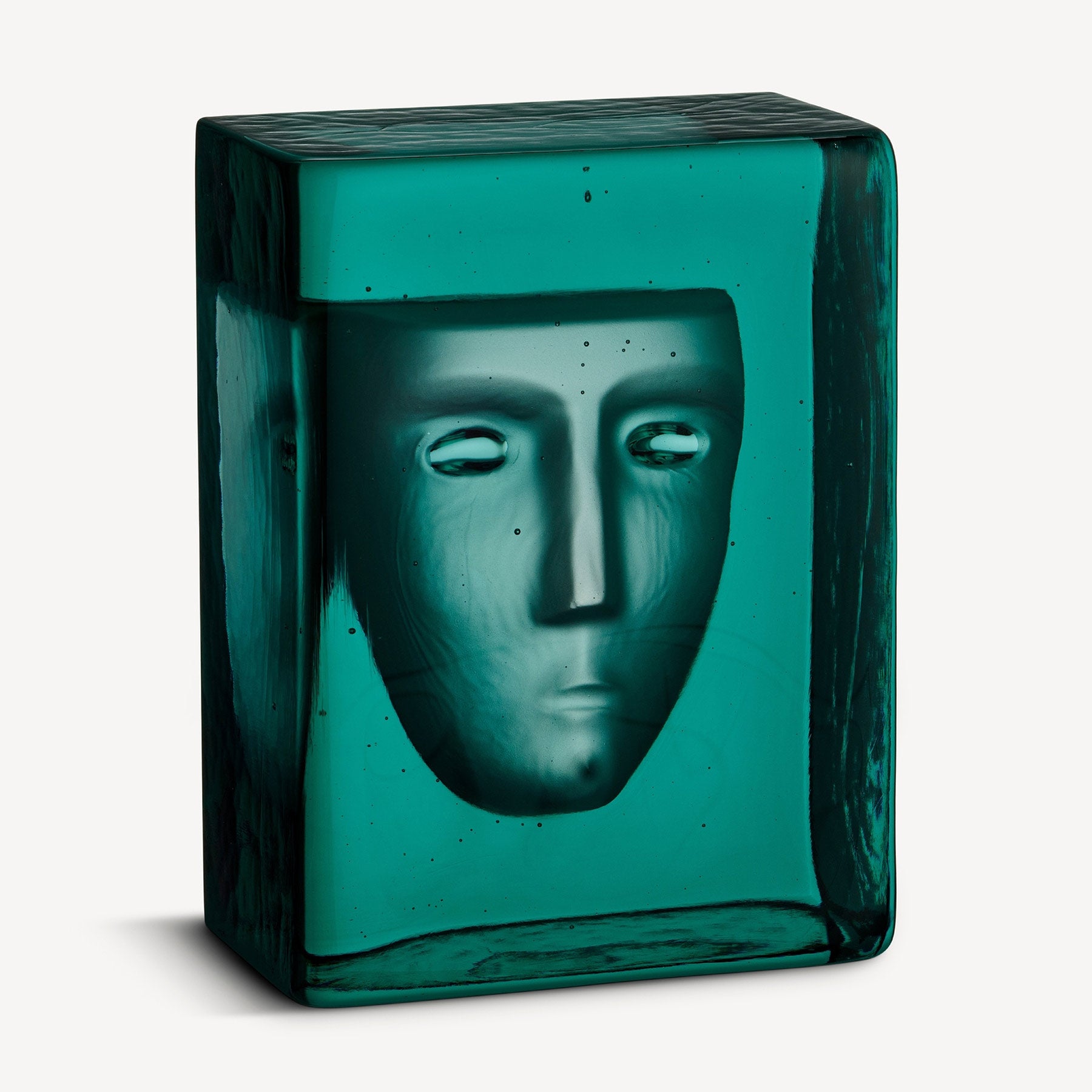 Kosta Boda Azur Frost Petrol Crystal Glass Art Sculpture