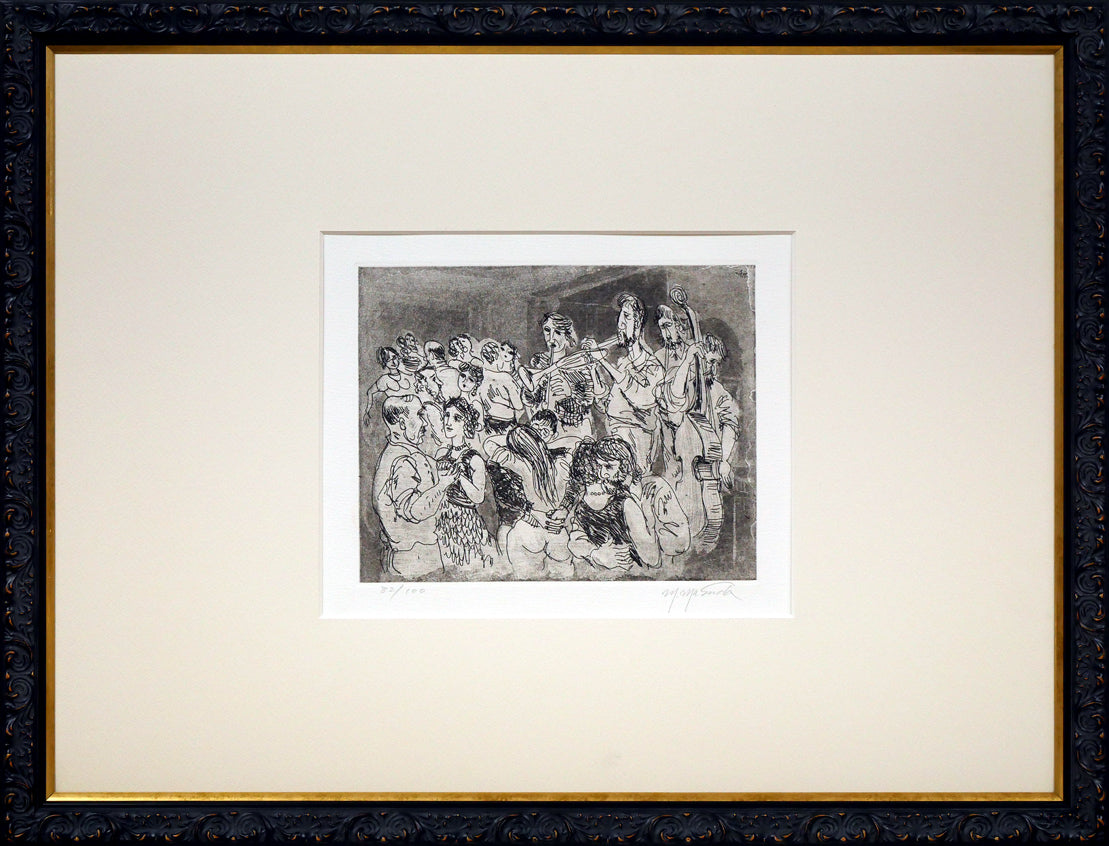 増田誠「レ・ミュジシャン」銅版画 絵画買取・販売の小竹美術