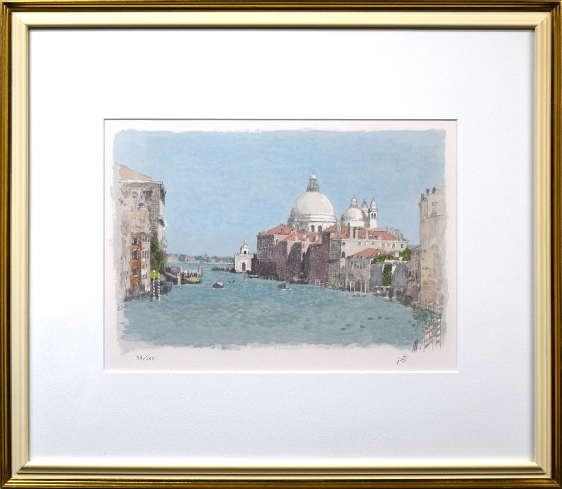 中村清治「ヴェネツィア風景」リトグラフ 絵画買取・販売の小竹美術