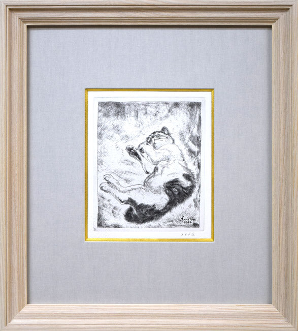 藤田嗣治「猫」銅版画 絵画買取・販売の小竹美術