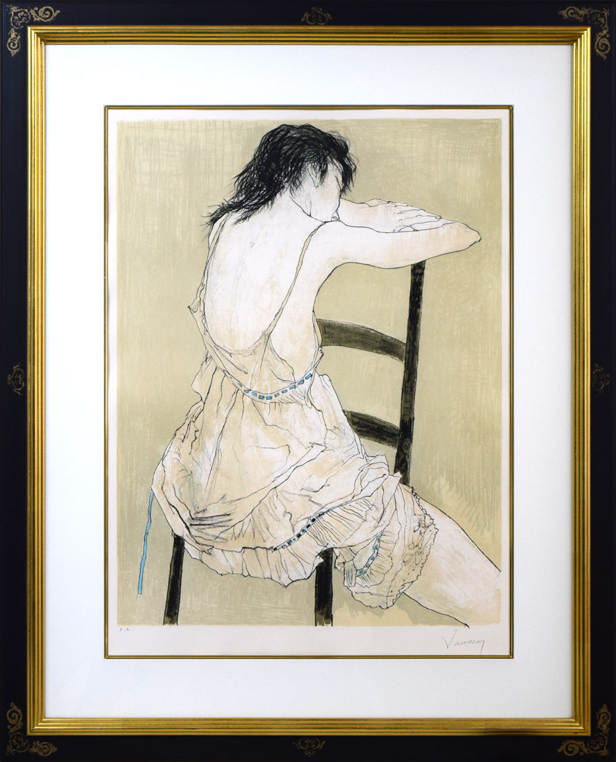 ジャン・ジャンセン(Jean Jansem)「バラ色のペチコートの少女