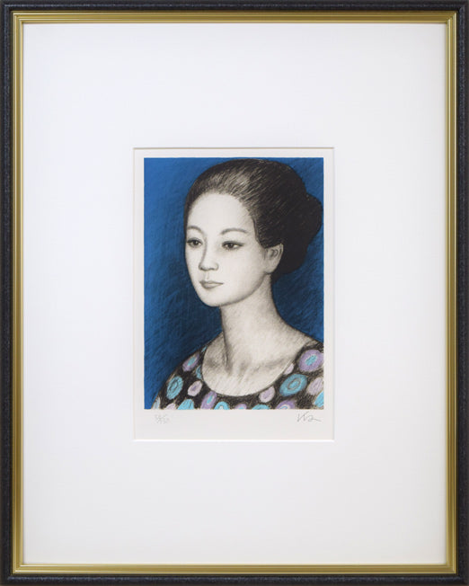 風間完「女性像」リトグラフ 絵画買取・販売の小竹美術