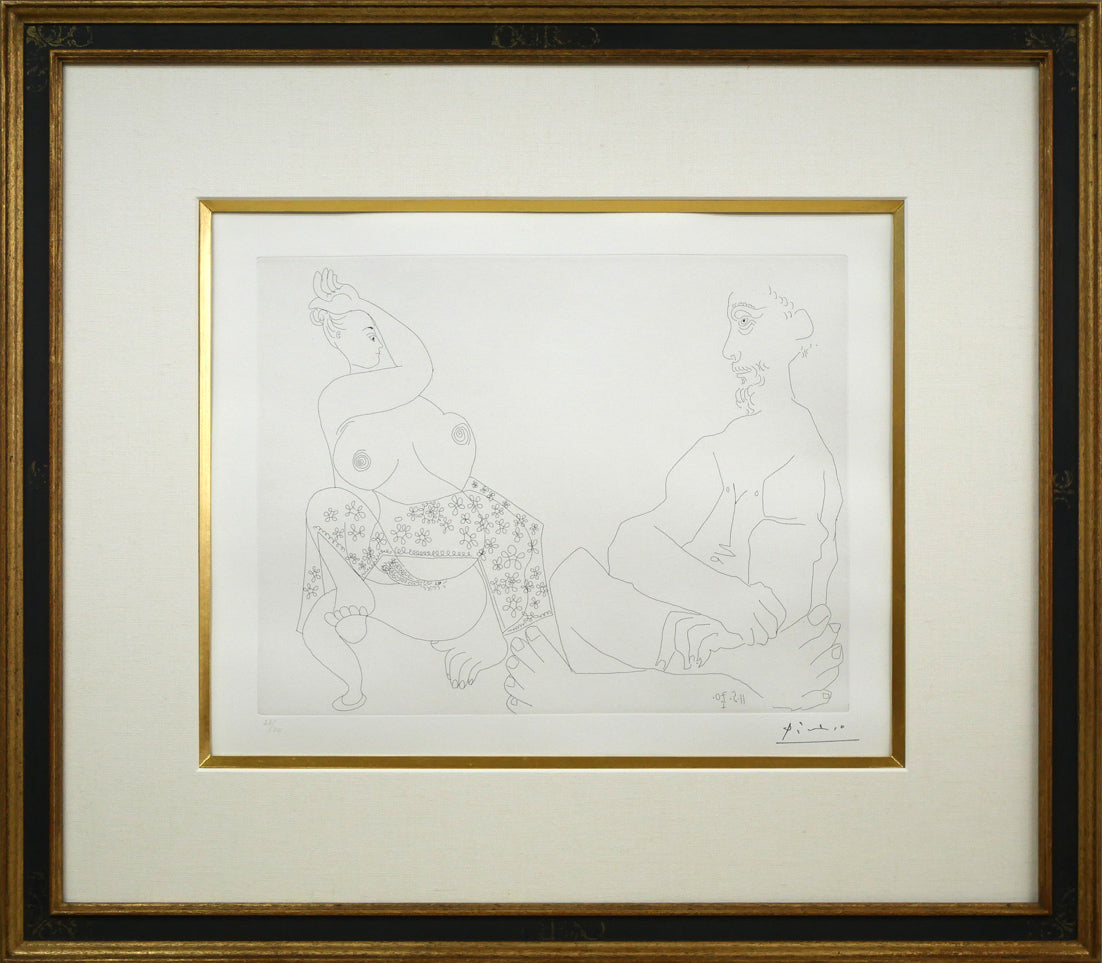 パブロ ピカソ（Pablo PICASSO）「156シリーズ No.43（画家とモデル