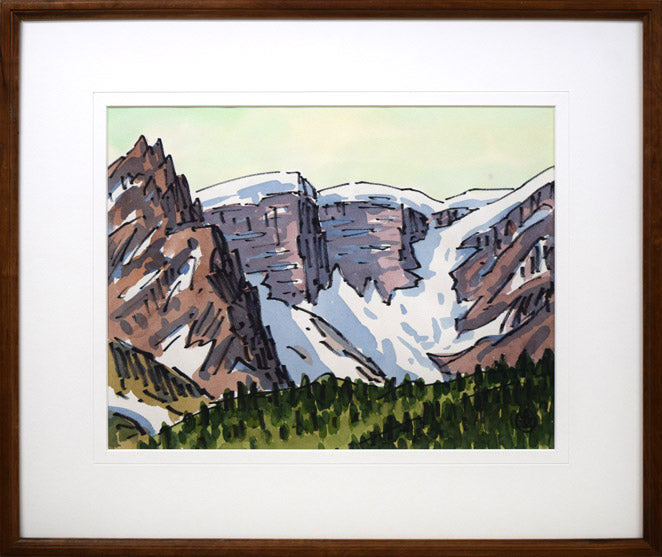 坂本直行「ドーム・グレーシャー（カナダ）」水彩画・6号 絵画買取