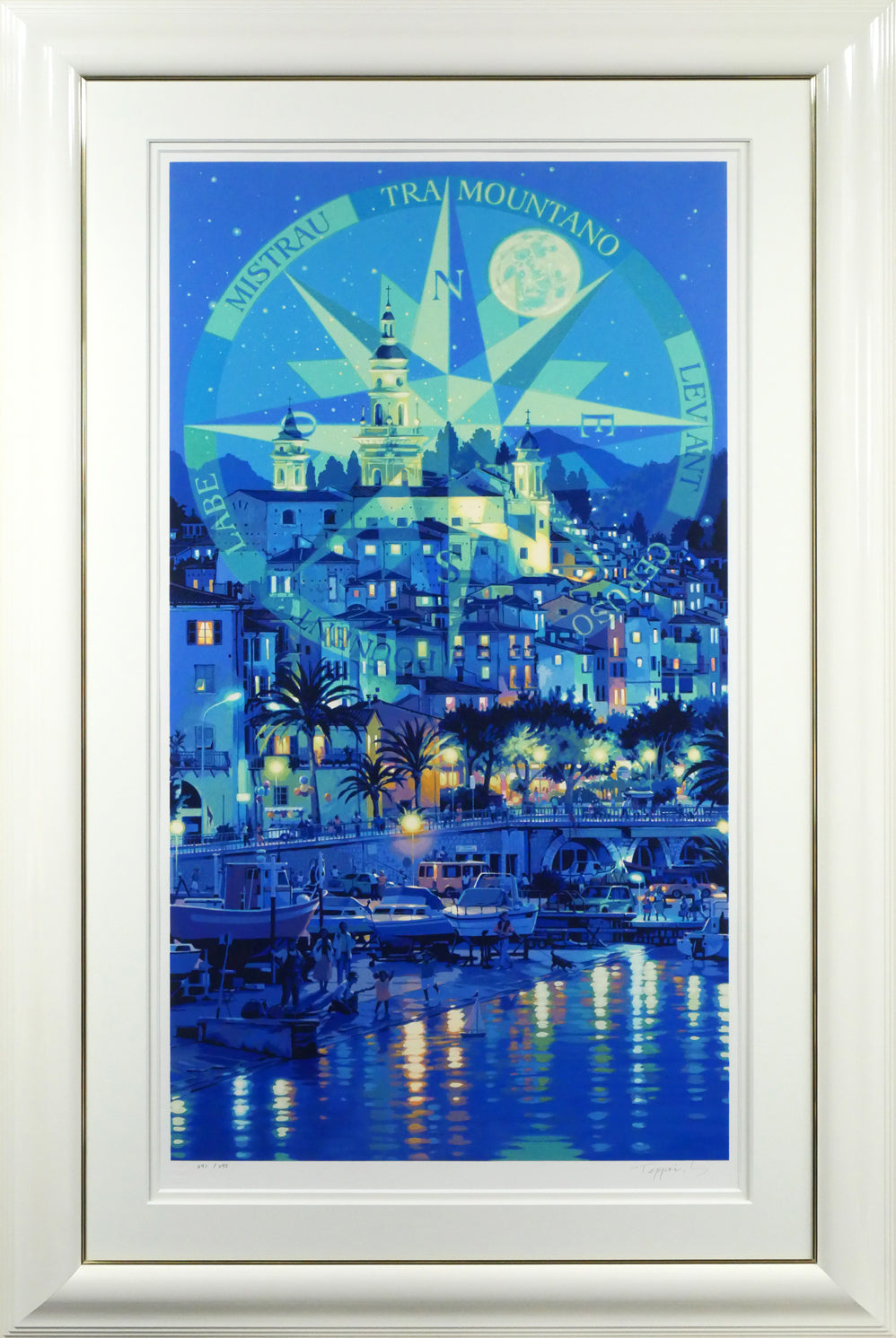 笹倉鉄平「マントン（Menton）」シルクスクリーン版画 絵画買取・販売