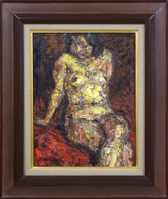 渡辺祐一郎「裸婦」油絵・F6号 絵画買取・販売の小竹美術