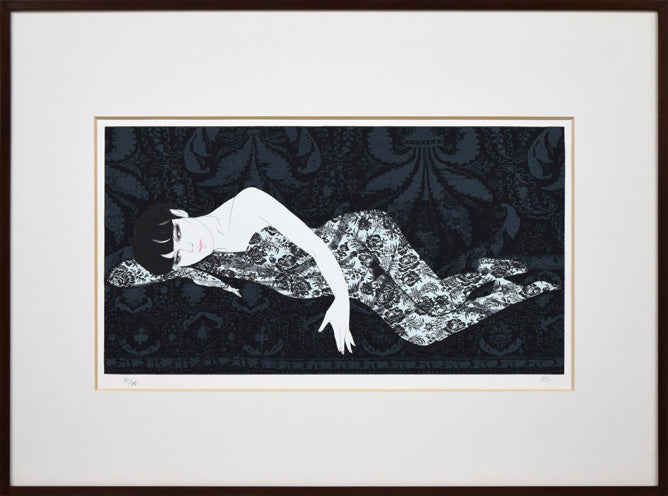 加山又造「レースの裸婦2」リトグラフ 絵画買取・販売の小竹美術