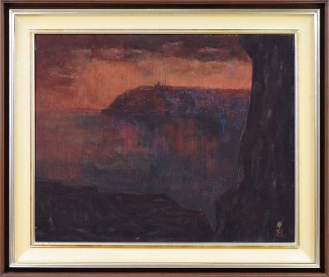 羽生輝「さいはての地」日本画・F30号 絵画買取・販売の小竹美術