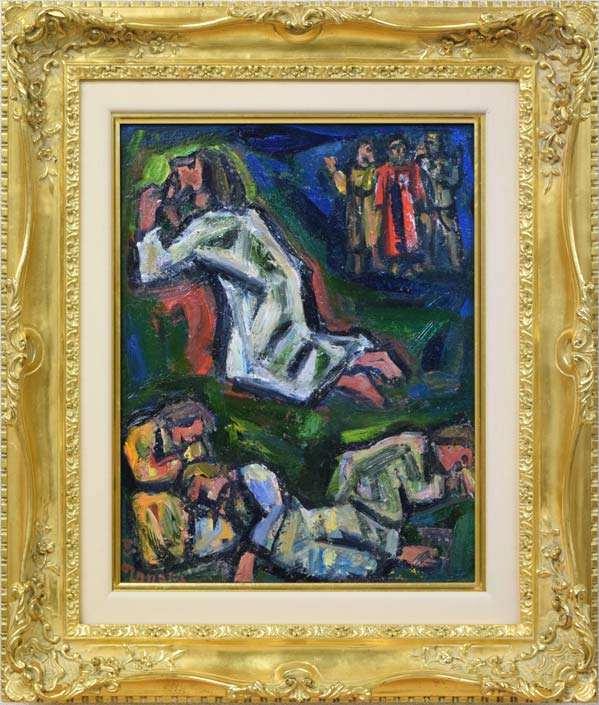 田中忠雄「ゲッセマネの祈り」油絵・F6号 絵画買取・販売の小竹美術