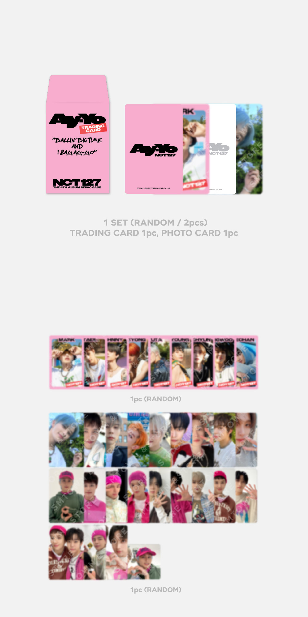 NCT 127 Ay-Yo Official Merchandise - Random Trading Card Set (A