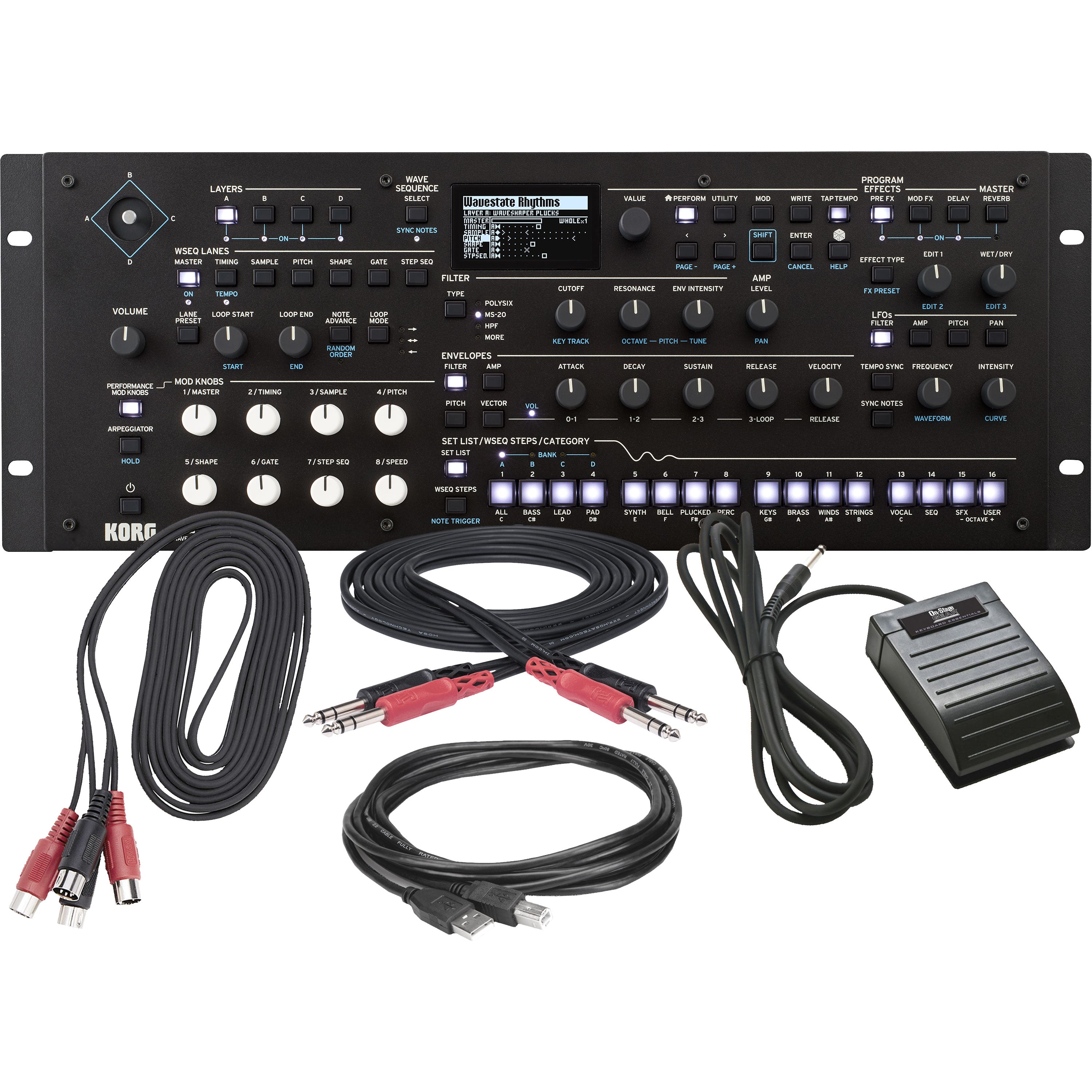 Korg Wavestate Module Wave Sequencing Synthesizer CABLE KIT