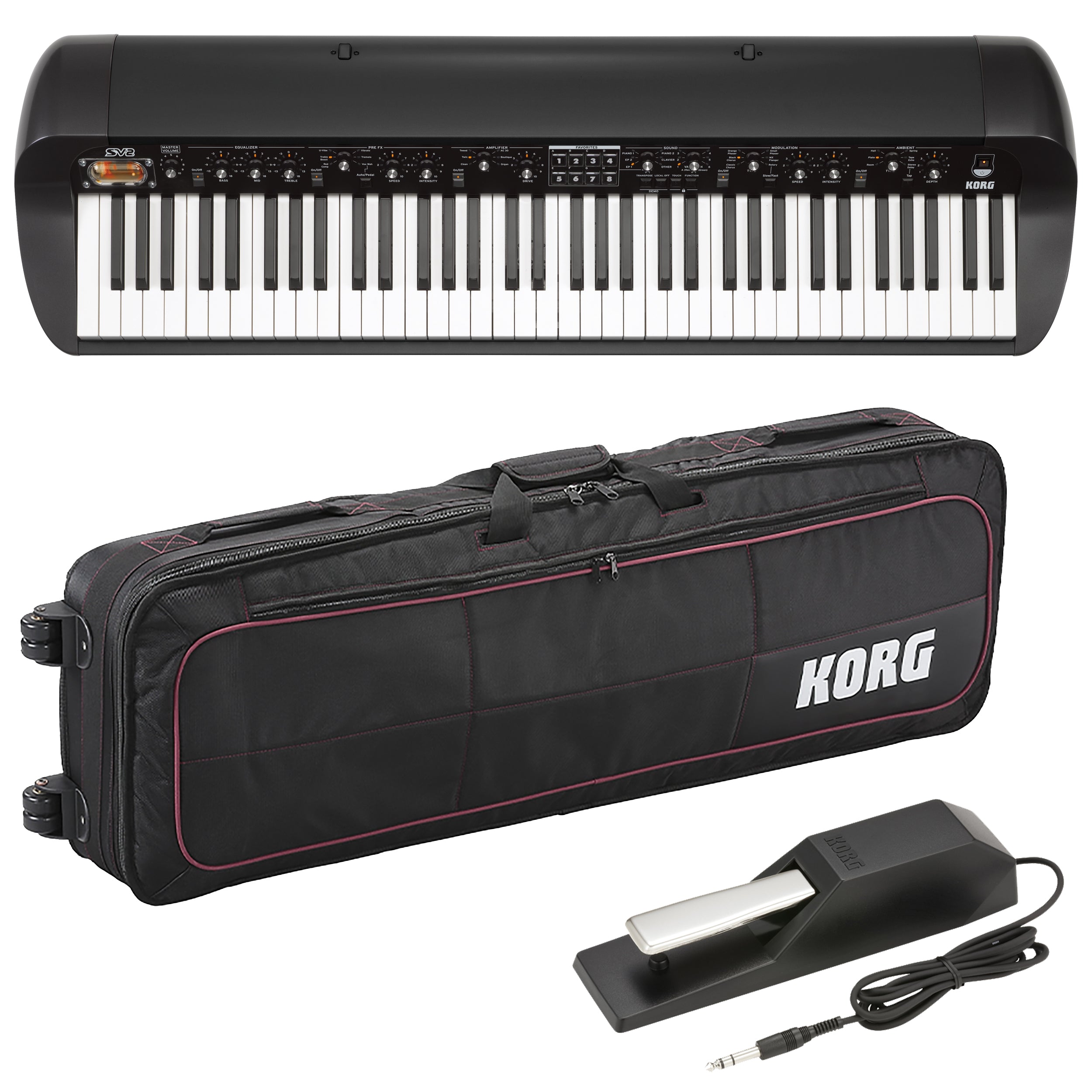 Korg SV-2 73 Stage Vintage Piano - Black CARRY BAG KIT – Kraft Music