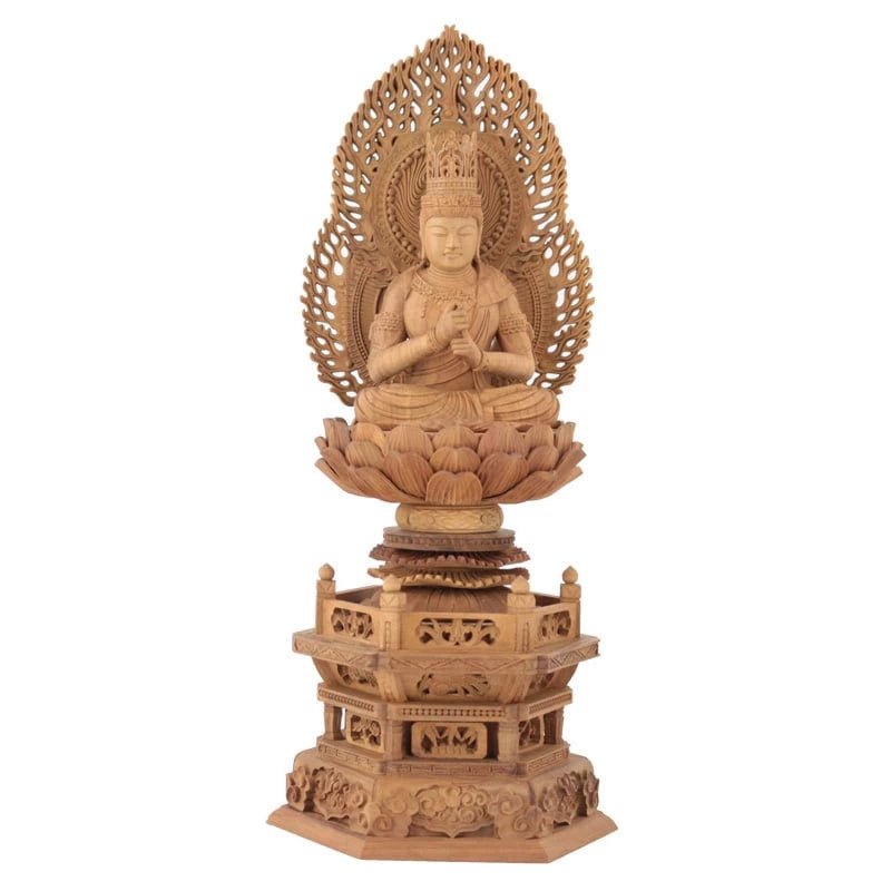 白檀仏像 六角台座 大日如来 【真言宗】 | 本尊・脇侍の通販
