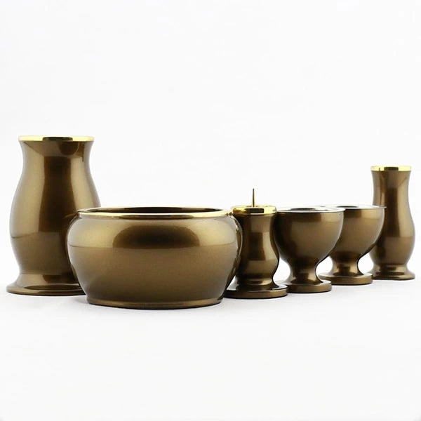 モダン仏具セット アルミムク ライトブラウン | 仏具の通販